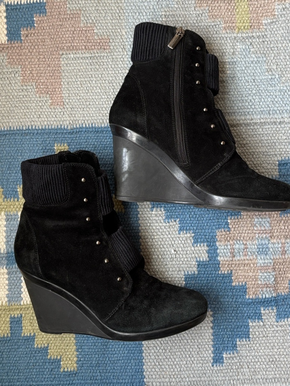 Aquatalia wedge-heel boots - size 7